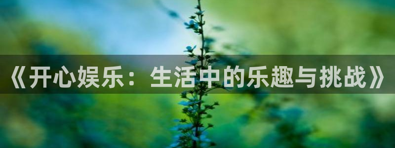 壹号官方app下载安装：《开心娱乐：生活中的乐趣与挑战》