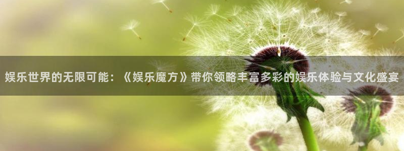永利皇官app下载安装：娱乐世界的无限可能：《娱乐魔方》带你领略丰富多彩的娱乐体验与文化盛宴